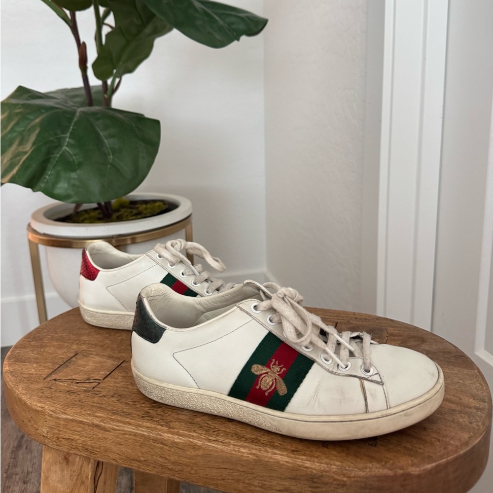 Gucci Ace bee White Sneakers